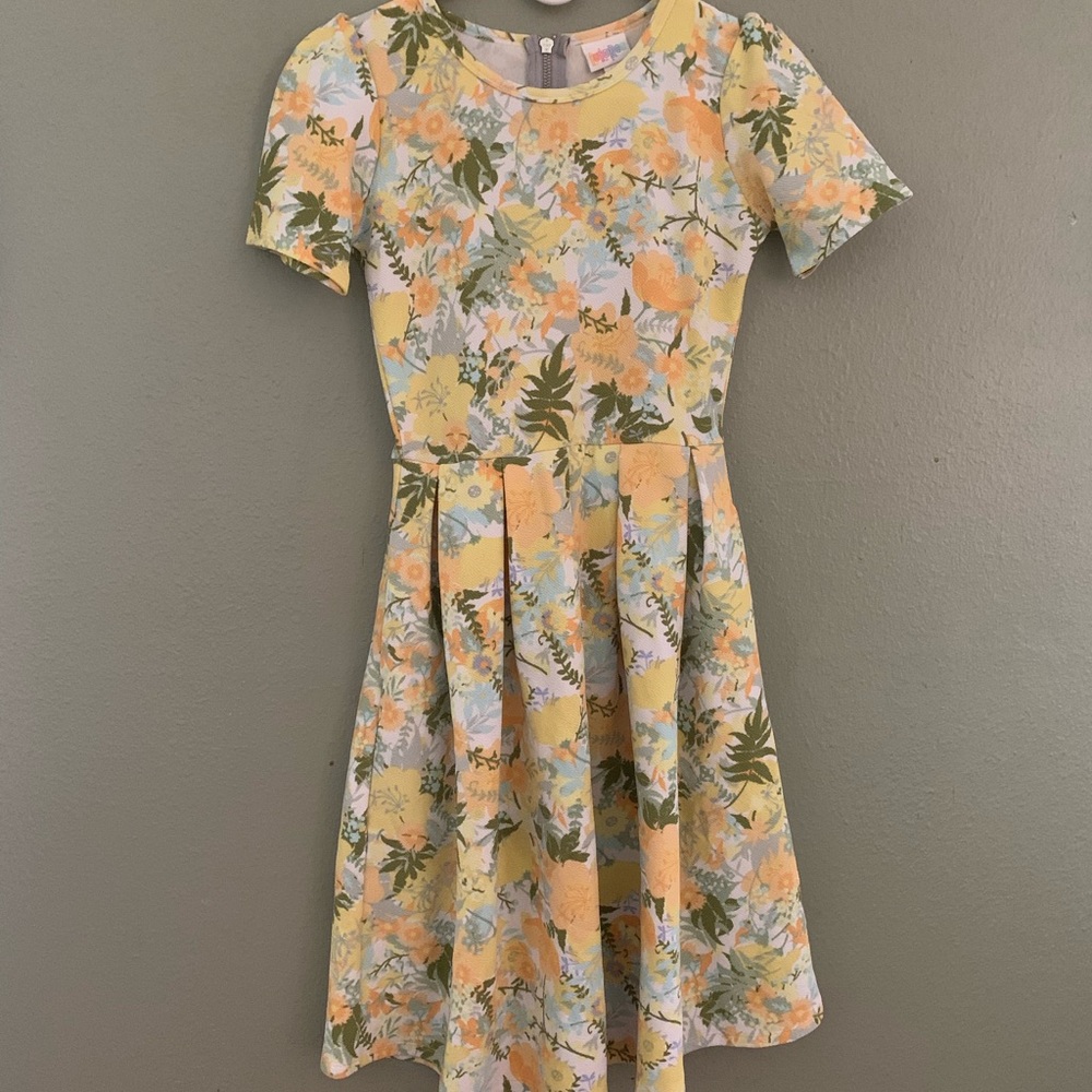 Lularoe Yellow Floral Dress